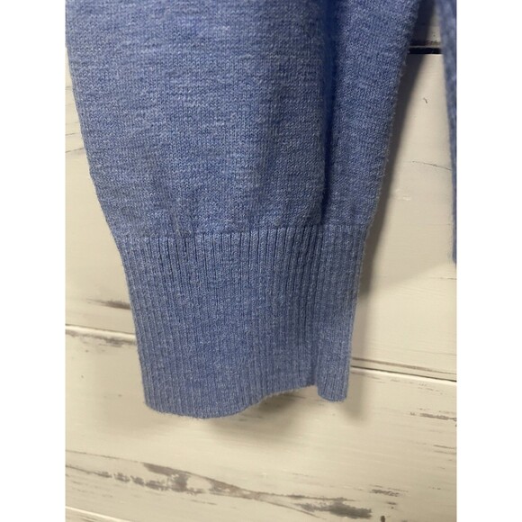 Banana Republic Men's M Blue Mock Button Neck Pullover Sweater Wool Blend - Picture 6 of 9